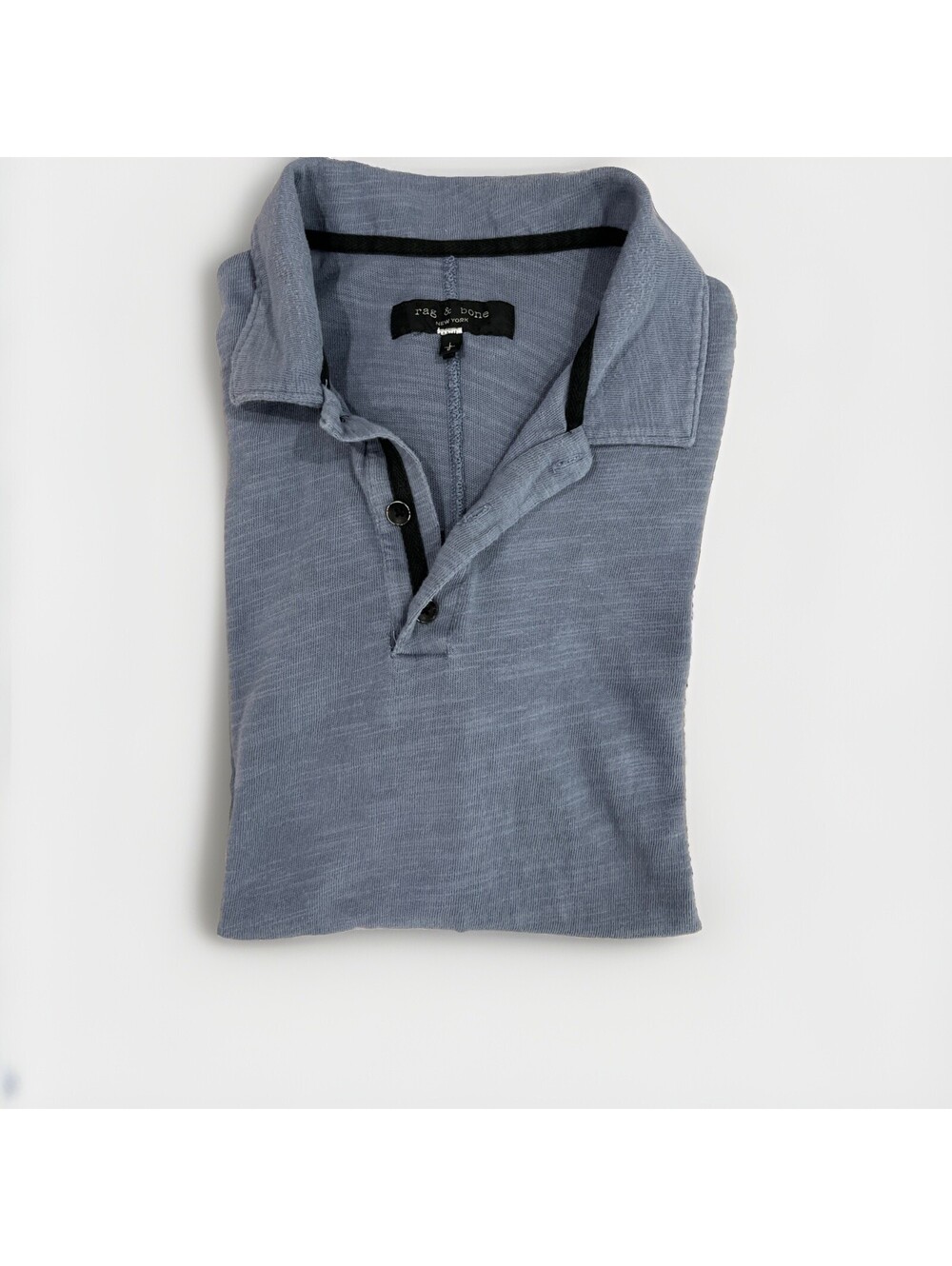 RAG AND BONE MENS LIGHT BLUE POLO SOZE LARGE 100% COTTON VGC